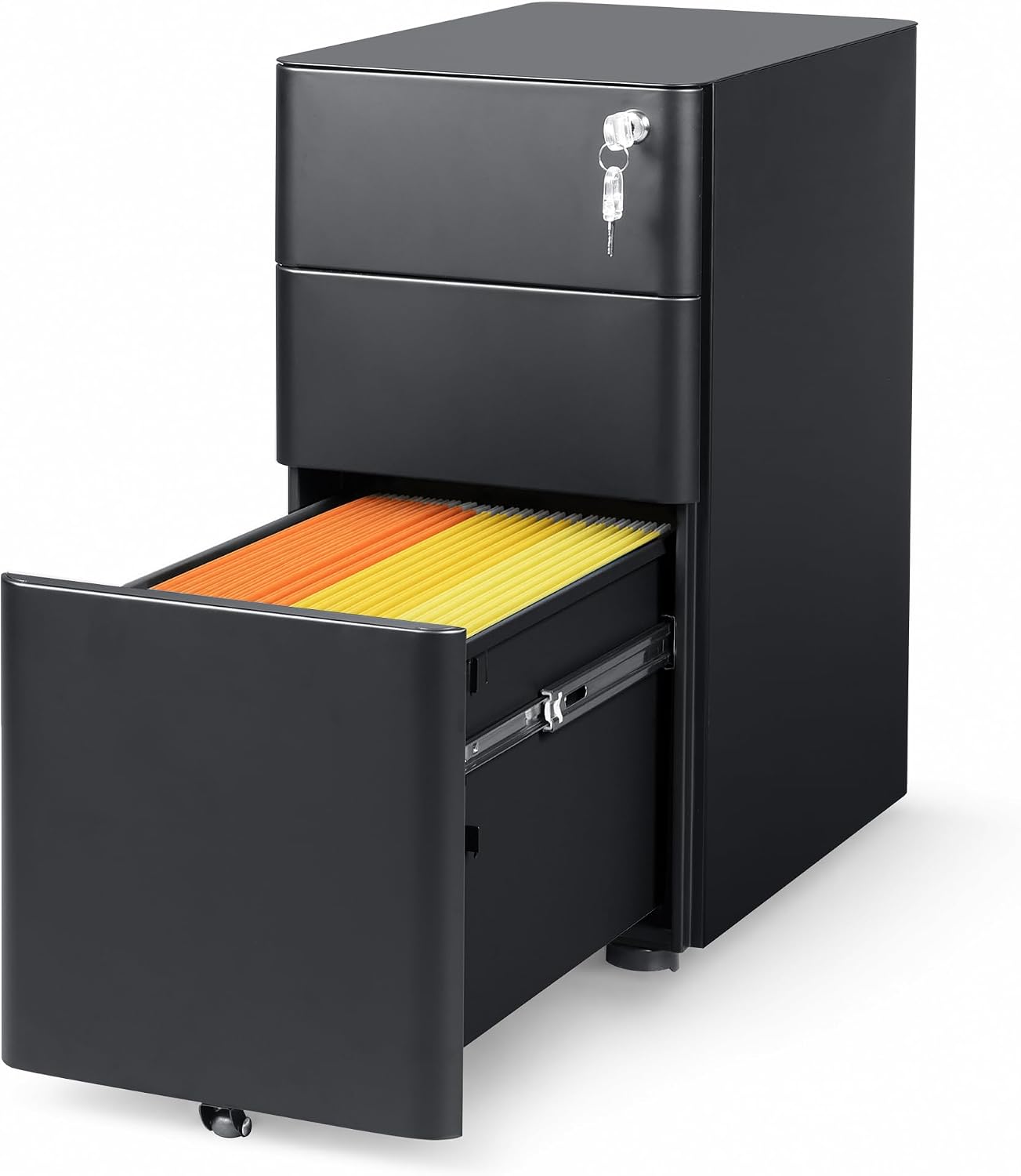 DEVAISE 3-Drawer Slim File Cabinet